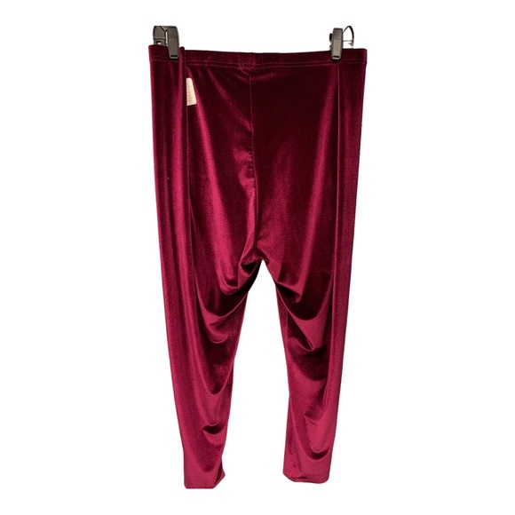 Velvet Burgundy Leggings- Simple and Soft! - Picture 2 of 2